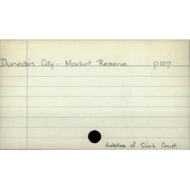 Dunedin City - Market Reserve