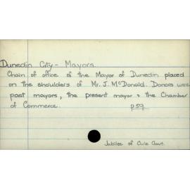 Dunedin City - Mayors.