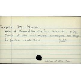 Dunedin City - Mayors