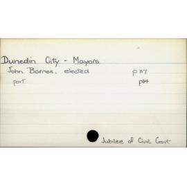 Dunedin City - Mayors
