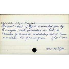 Dunedin City - Mayors 