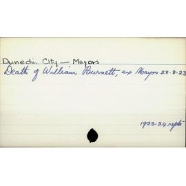 Dunedin City - Mayors 
