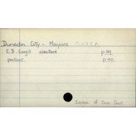 Dunedin City - Mayors Cargill E. B.