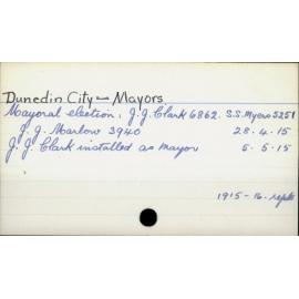 Dunedin City - Mayors