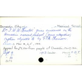 Dunedin City - Otago University - Medical School