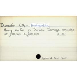 Dunedin City - Meteorology