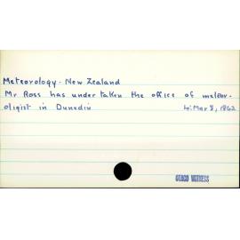 Dunedin City - Meteorology