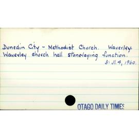 Dunedin City - Methodist Church. Waverley.