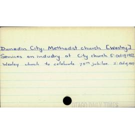 Dunedin City - Methodist church [Wesley]