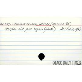 Dunedin City - Methodist Church - Wesley (Hillside Rd.)