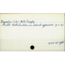 Dunedin City - Milk Supply