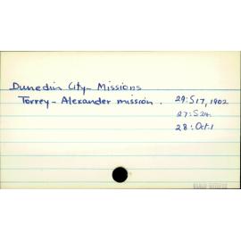 Dunedin City - Missions 