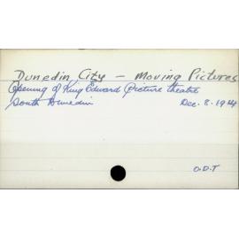 Dunedin City - Moving pictures
