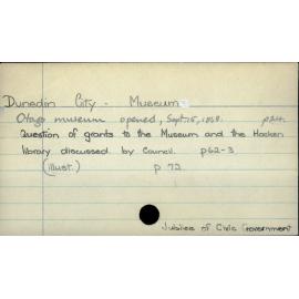 Dunedin City - Museum