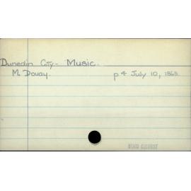 Dunedin City - Music