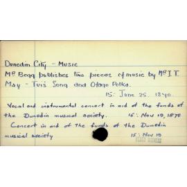 Dunedin City - Music