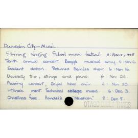 Dunedin City - Music