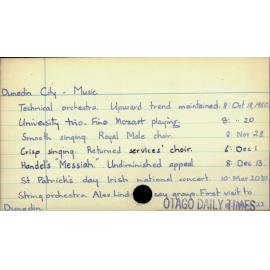 Dunedin City - Music