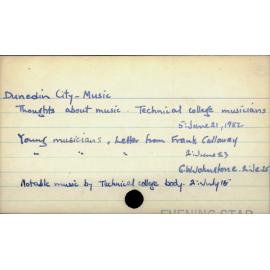 Dunedin City - Music 