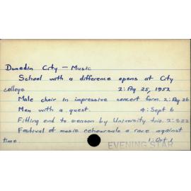 Dunedin City - Music 