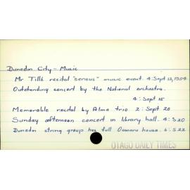 Dunedin City - Music