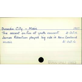 Dunedin City - Music 