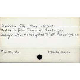 Dunedin City - Navy League 