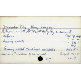 Dunedin City - Navy League