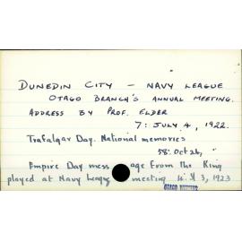 Dunedin City - Navy League