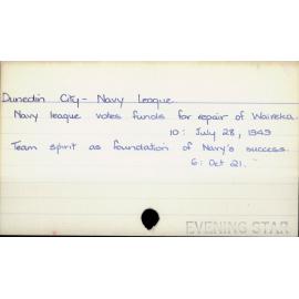 Dunedin City -  Navy  League