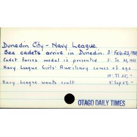 Dunedin City-Navy League