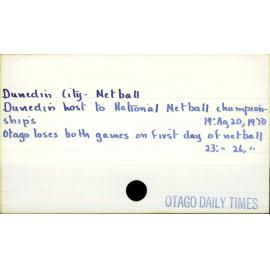 Dunedin City - Netball