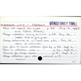 Dunedin City-Netball