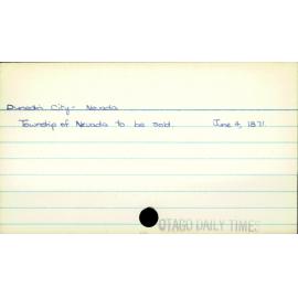 Dunedin City - Nevada