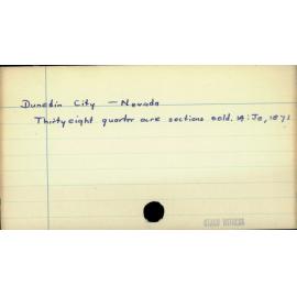Dunedin City - Nevada