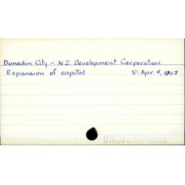 Dunedin City - New Zealand Development Corporation