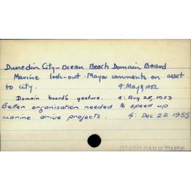 Dunedin City - Ocean Beach Domain Board