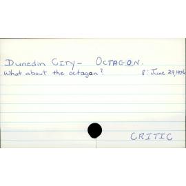 Dunedin City - Octagon