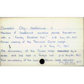 Dunedin City - Oddfellows