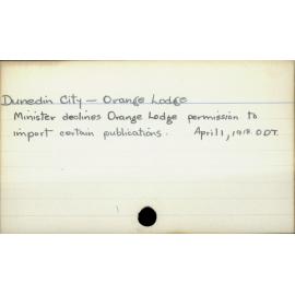 Dunedin City - Orange Lodge