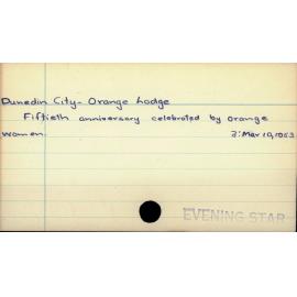 Dunedin City - Orange Lodge 