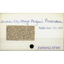 Dunedin City- Otago Anglers' Association