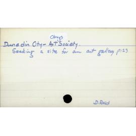 Dunedin City - Otago Art Society