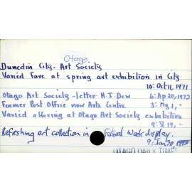 Dunedin City - Otago Art Society
