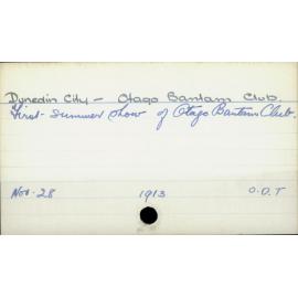 Dunedin City - Otago Bantam Club 