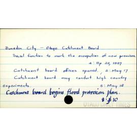 Dunedin City - Otago Catchment Board 