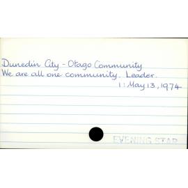 Dunedin City - Otago Community 