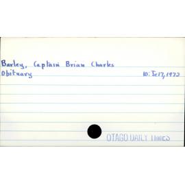 Barley, Captain Brian Charles