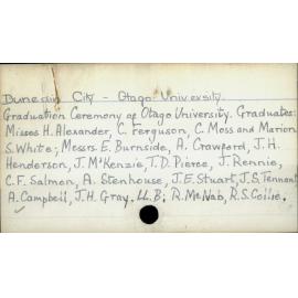 Dunedin City - Otago University