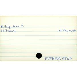 Barling, Mrs. P.